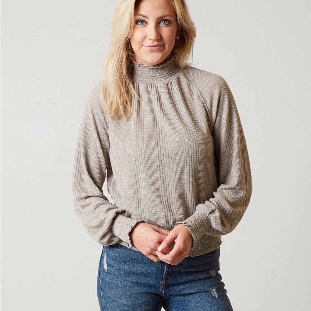 Free People Taupe Boulevard Sweater Size Small